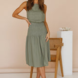 On The Horizon Midi Dress Green