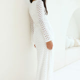 Ivory Moon Maxi Dress White