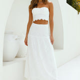 Enjoy Daylight Maxi Skirt White