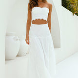 Enjoy Daylight Maxi Skirt White