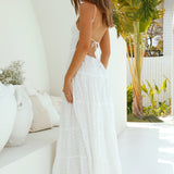 Heavenly Aura Maxi Dress White