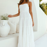 Heavenly Aura Maxi Dress White