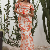 Wishing Well Maxi Dress Orange