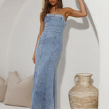 For The Record Maxi Dress Denim