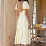 Force of Habit Midi Dress Yellow