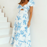 Seaside Breeze Maxi Dress Blue