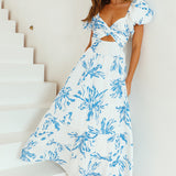 Seaside Breeze Maxi Dress Blue