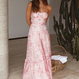 Essence Strapless Maxi Dress Pink