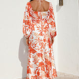 Rise Up Halter Maxi Dress Orange