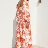 Rise Up Halter Maxi Dress Orange