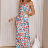 Exploring Greece Maxi Dress Blue