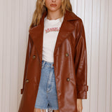 Kiss Of Venus Trench Coat Brown