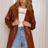 Kiss Of Venus Trench Coat Brown