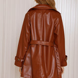 Kiss Of Venus Trench Coat Brown