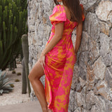 Lovers Balcony Maxi Dress Orange