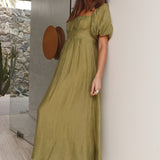 Without A Care Maxi Dress Green