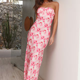 Love You Strapless Maxi Dress Pink