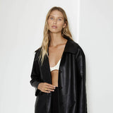 SNDYS Haven Trench Coat Black