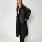 SNDYS Haven Trench Coat Black