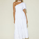 Strawberry Daiquiri Maxi Dress White