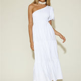 Strawberry Daiquiri Maxi Dress White