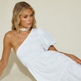 Strawberry Daiquiri Maxi Dress White