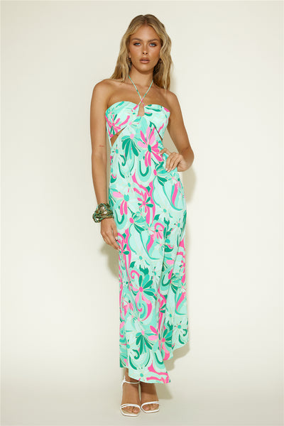 Summer Getaway Maxi Dress Green