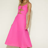 Cancel My Plans Maxi Dress Pink