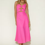 Cancel My Plans Maxi Dress Pink