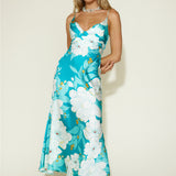 Disappear in the Clouds Maxi Dress Blue