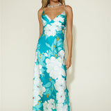 Disappear in the Clouds Maxi Dress Blue