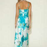 Disappear in the Clouds Maxi Dress Blue