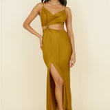 Artemis Midi Dress Brown