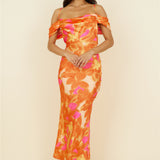 Night Of Dreams Maxi Dress Orange