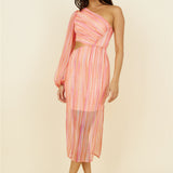 Getaway Car Midi Dress Pink