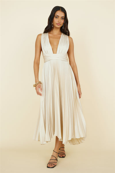 Florentina Midi Dress Champagne