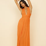 Skyfall Midi Dress Orange