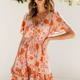 Dancing In The Rain Dress Peach