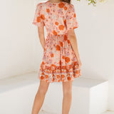 Dancing In The Rain Dress Peach