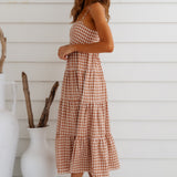 Picnic Till Sundown Maxi Dress Brown