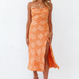 Leora Midi Dress Orange