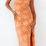 Leora Midi Dress Orange