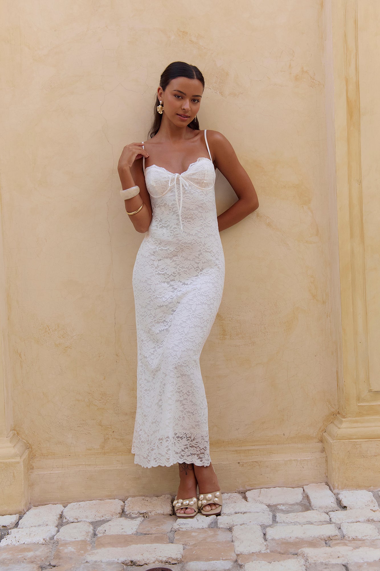 lace maxi dress australia Elora White Lace Maxi Dress
