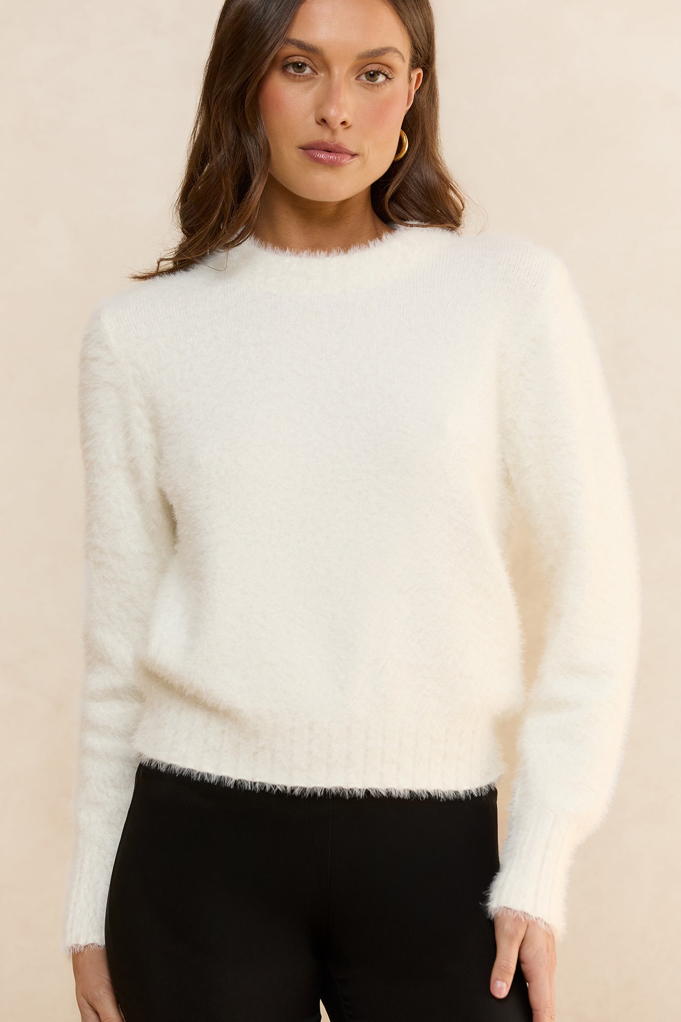 Cosy Moments Knit Jumper White