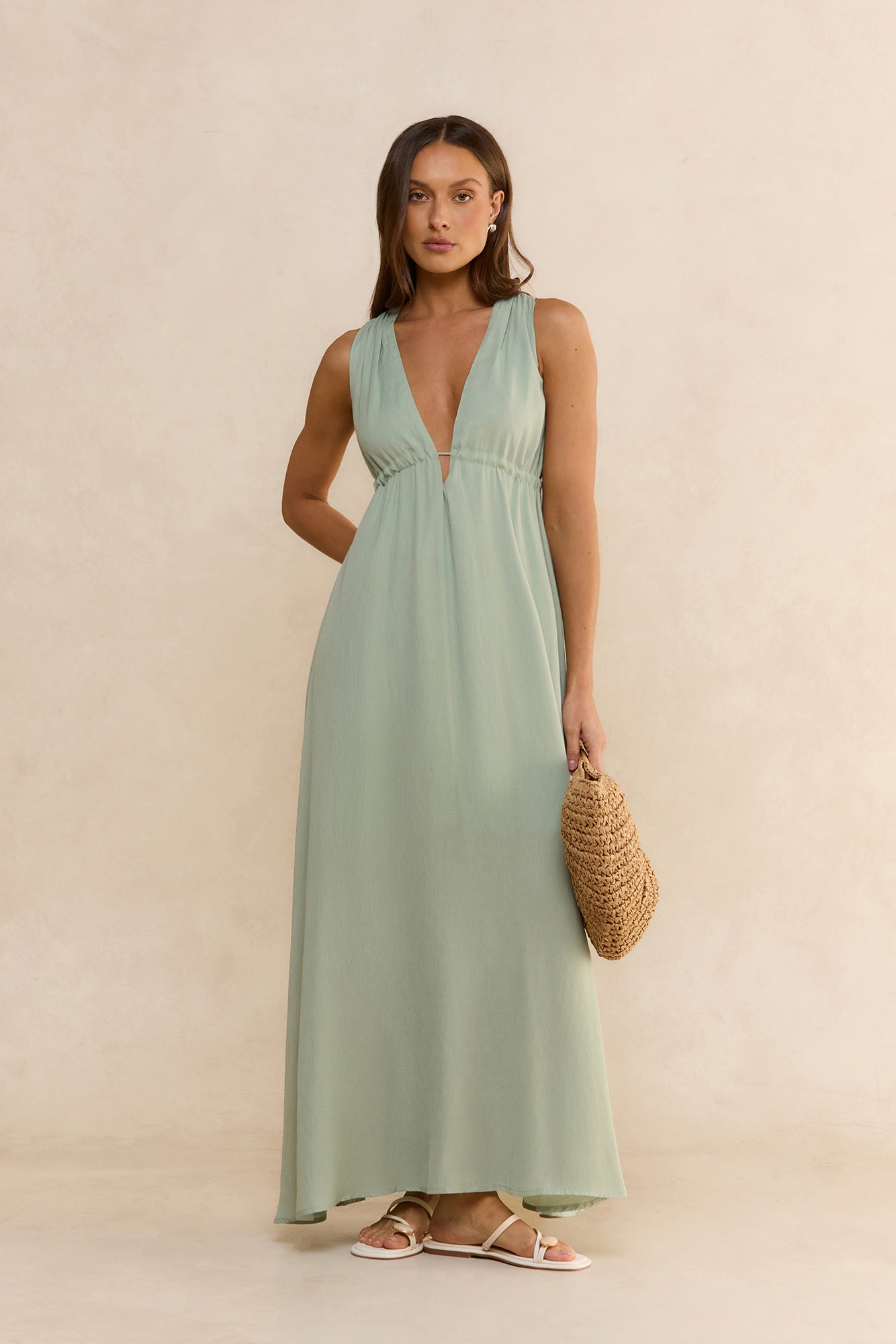 Safety Net Maxi Dress Sage