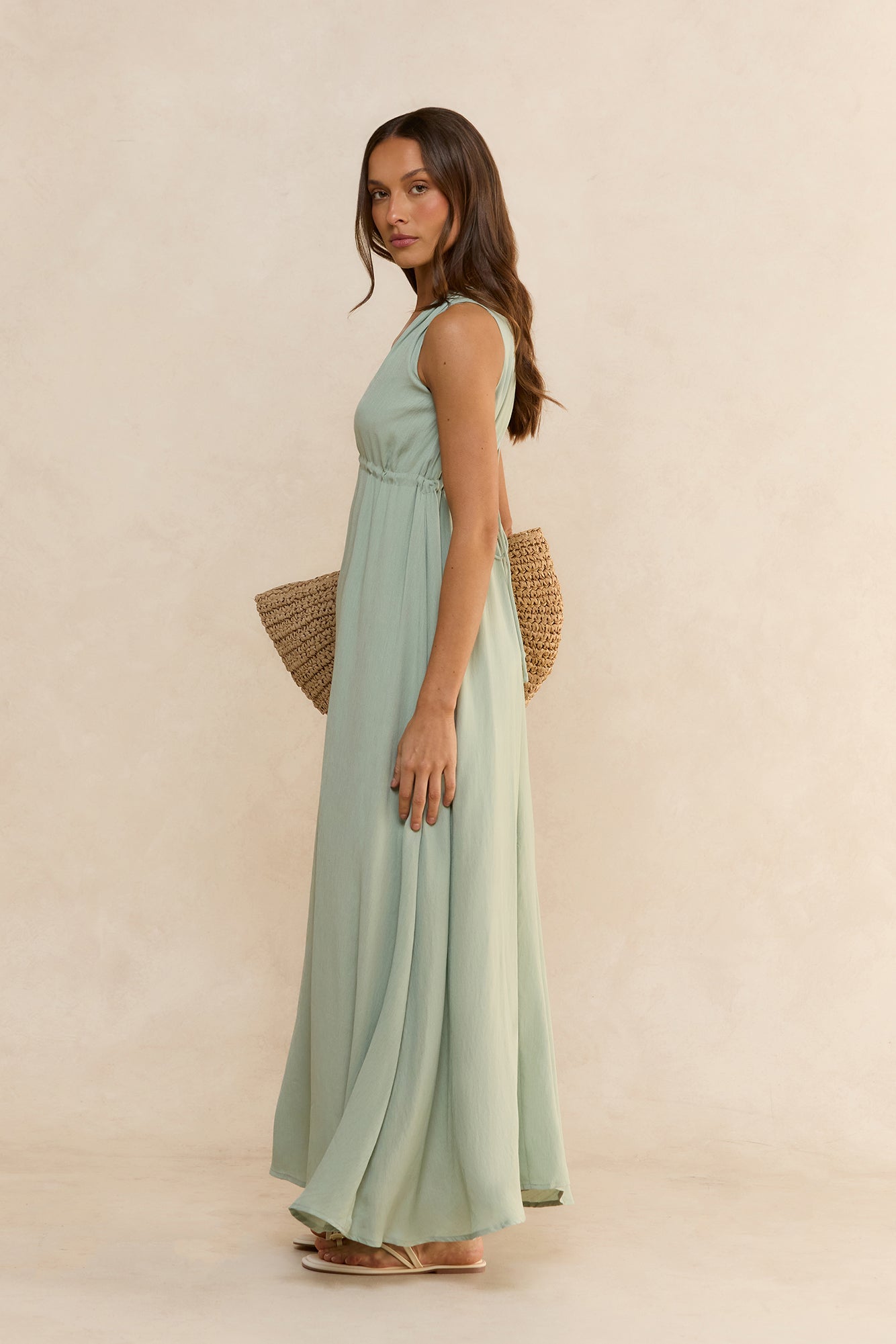 Safety Net Maxi Dress Sage