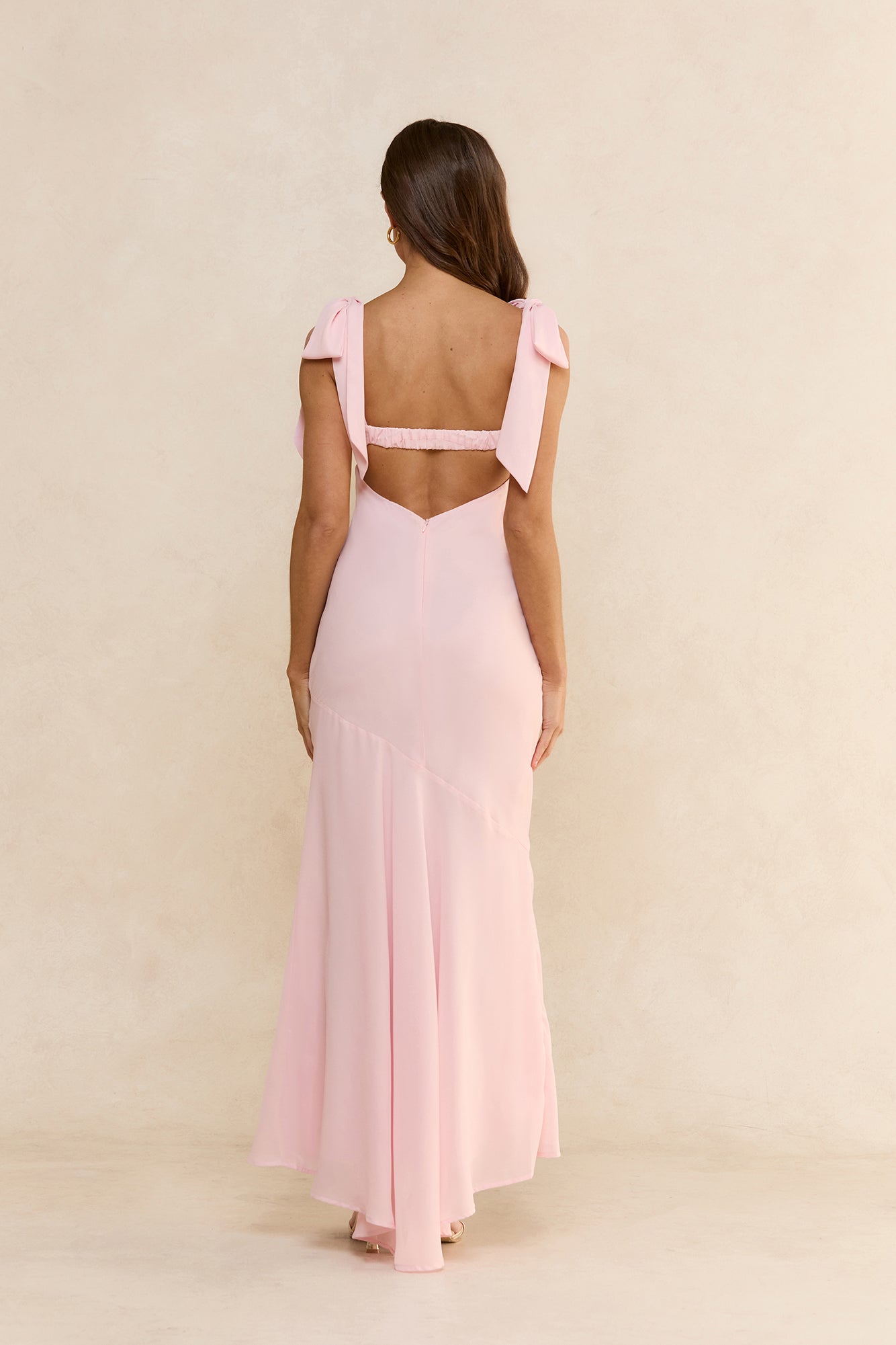 Riviera Escape Twist Front Maxi Dress Blush