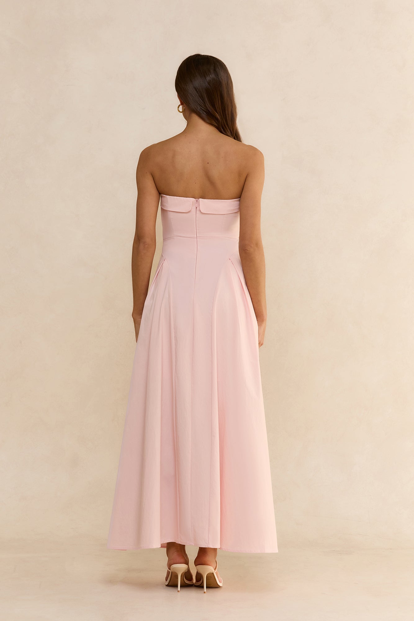 Quiet Moment Strapless Maxi Dress Pink