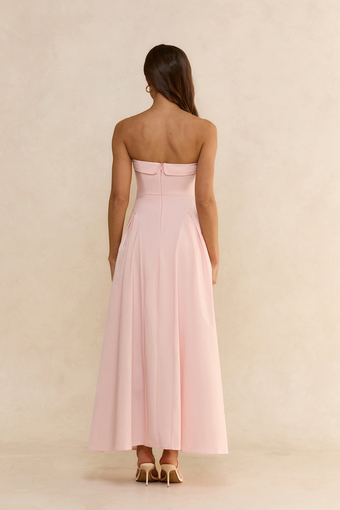 Quiet Moment Strapless Maxi Dress Pink