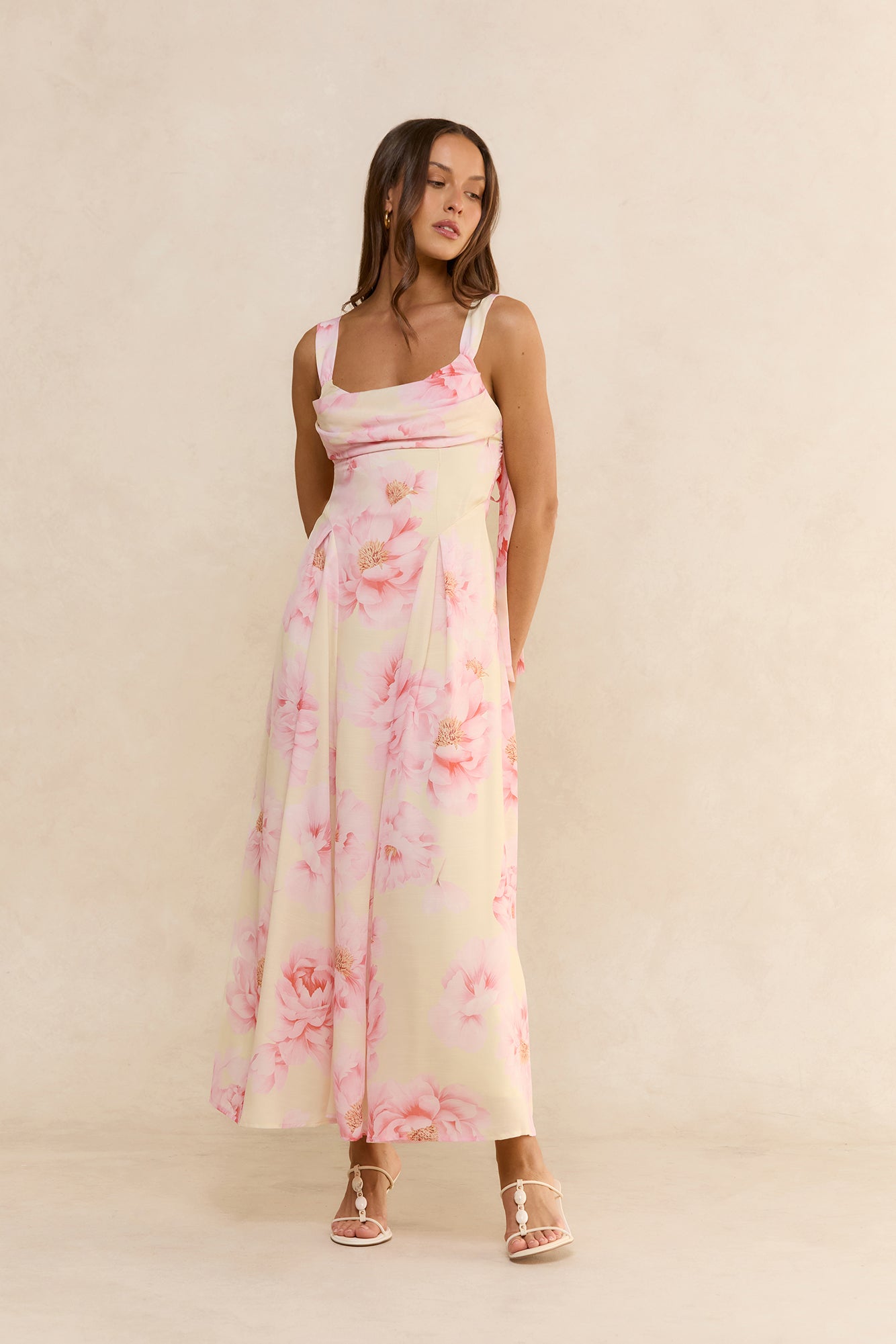 Sweet Gardenia Maxi Dress Yellow Print